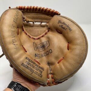 Vintage KING No. 6000 Catcher’s Mitt Leather Baseball Glove Professional Model